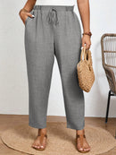 Calça Feminina com  Nó, Bolso Paula. Plus Size