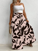 Calça Feminina de Pernas Largas com Cintura Elástica- Noely. Plus Size