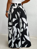 Calça Feminina de Pernas Largas com Cintura Elástica- Noely. Plus Size