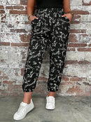 Calça Jogger feminina com Cintura Elástica e Bolsos. Plus Size