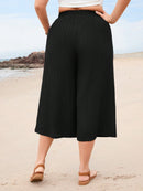 Calça capri Feminina Perna Larga Cristina. Plus Size