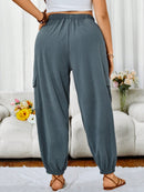 Calça feminina Tipo Jogger Com Laço Frontal Cristina. Plus Size