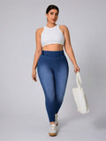 Calça jeans Feminina de Malha Cintura em V - Belle. Plus Size