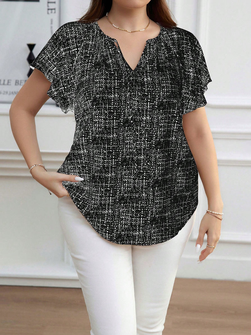 Blusa Feminina com Mangas Curtas - Camilla. Plus Size