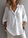 Camisa Feminina Manga Longa Tipo Bispo - Molly. Plus Size