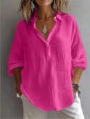 Camisa Feminina Manga Longa Tipo Bispo - Molly. Plus Size