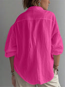 Camisa Feminina Manga Longa Tipo Bispo - Molly. Plus Size