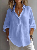 Camisa Feminina Manga Longa Tipo Bispo - Molly. Plus Size