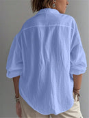 Camisa Feminina Manga Longa Tipo Bispo - Molly. Plus Size