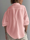 Camisa Feminina Manga Longa Tipo Bispo - Molly. Plus Size