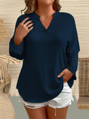 Camisa Feminina Manga Comprida Karina Plus Size