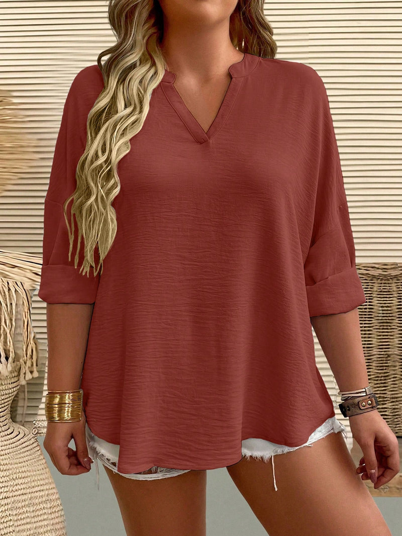 Camisa Feminina Manga Comprida Karina Plus Size
