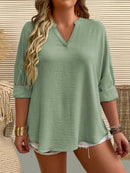 Camisa Feminina Manga Comprida Karina Plus Size
