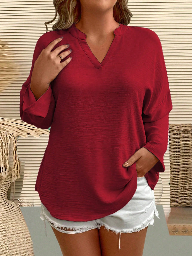 Camisa Feminina Manga Comprida Karina Plus Size