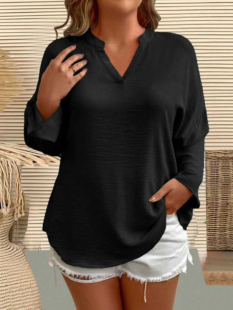 Camisa Feminina Manga Comprida Karina Plus Size