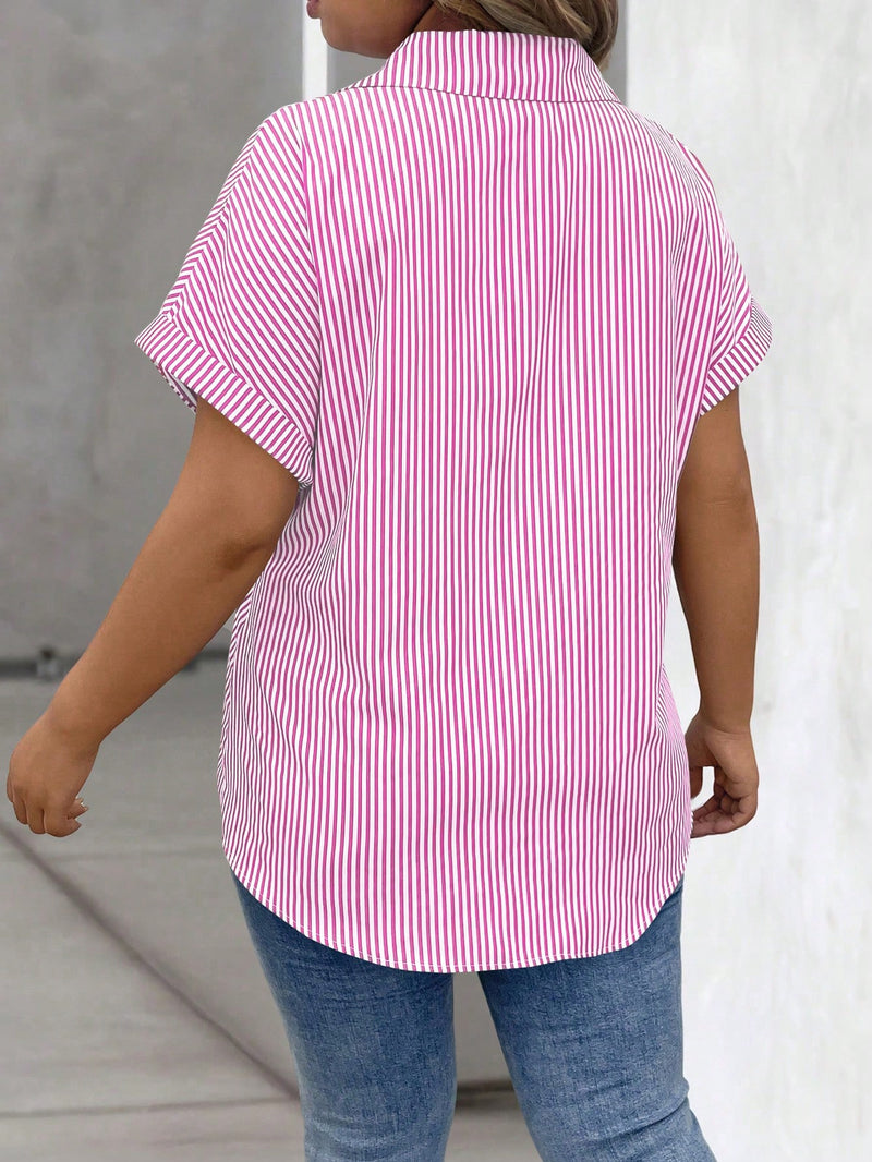 Camisa Feminina com Botões na Frente - Serena. Plus Size