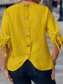 Camisa Feminina com botões e meia manga - Júlia. Plus Size