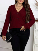 Camisa Feminina de Manga Longa De Malha - Mariana. Plus Size