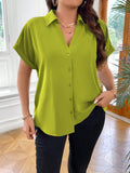 Camisa feminina com Botões Frontais Julia Plus Size