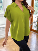 Camisa feminina com Botões Frontais Julia Plus Size