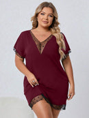 Camisola com detalhe em renda Tania Feminina Plus Size
