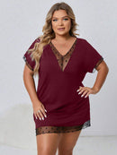 Camisola com detalhe em renda Tania Feminina Plus Size