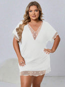 Camisola com detalhe em renda Tania Feminina Plus Size