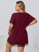 Camisola com detalhe em renda Tania Feminina Plus Size