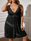 Camisola com Renda Lana Feminina Plus Size