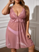 Camisola com Renda Lana Feminina Plus Size