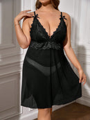 Camisola com Renda Lana Feminina Plus Size