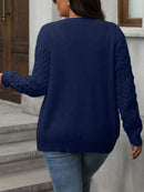 Cardigan Feminina Mangas Longas com Botões na Parte da Frente - Tatiane. Plus Size