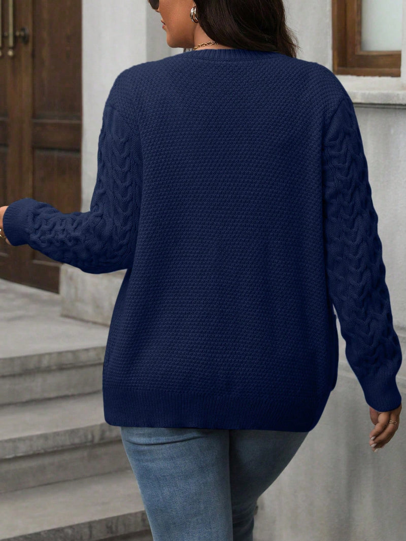 Cardigan Feminina Mangas Longas com Botões na Parte da Frente - Tatiane. Plus Size