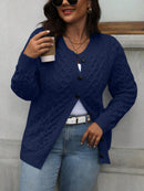 Cardigan Feminina Mangas Longas com Botões na Parte da Frente - Tatiane. Plus Size