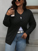 Cardigan Feminina Mangas Longas com Botões na Parte da Frente - Tatiane. Plus Size