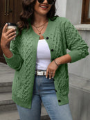 Cardigan Feminina Mangas Longas com Botões na Parte da Frente - Tatiane. Plus Size