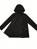 Casaco Feminino com Capuz e Amarração na Cintura – Milany. Plus Size