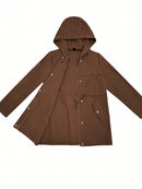 Casaco Feminino com Capuz e Amarração na Cintura – Milany. Plus Size