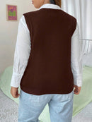 Colete feminino gola V Zara. Plus Size