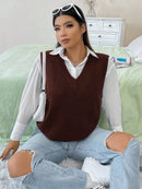 Colete feminino gola V Zara. Plus Size