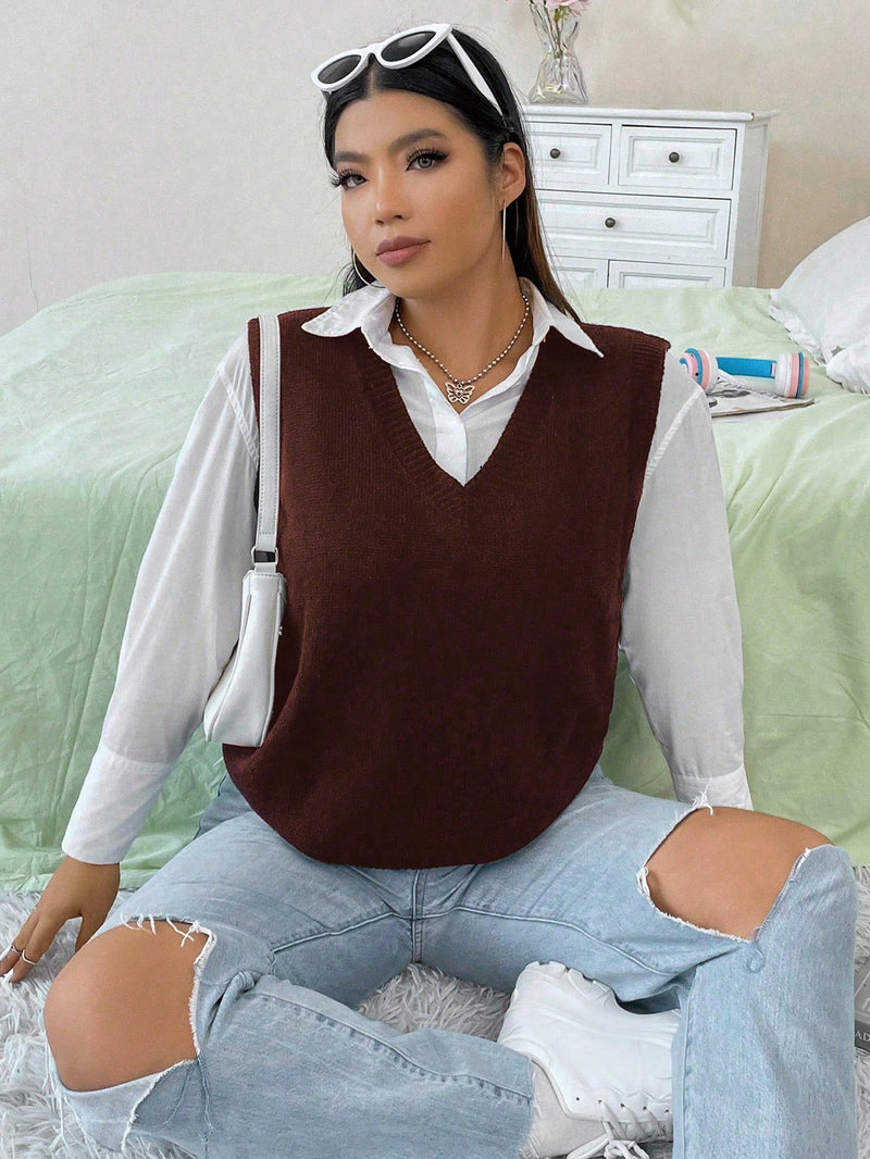 Colete feminino gola V Zara. Plus Size