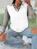 Colete feminino gola V Zara. Plus Size