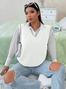 Colete feminino gola V Zara. Plus Size