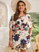 Conjunto Feminino de Camisa e Shorts Solto - Mika. Plus Size