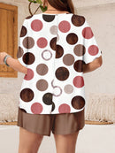 Conjunto Feminino de Camisa e Shorts Solto - Mika. Plus Size