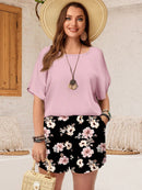 Conjunto Feminino de Camisa e Shorts Solto - Mika. Plus Size