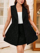 Conjunto Feminino Colete   Saia Evasê - Marina. Plus Size