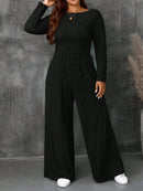 Conjunto Feminino Top Slim   Calça Perna Larga - Franciele. Plus Size