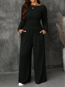 Conjunto Feminino Top Slim   Calça Perna Larga - Franciele. Plus Size