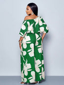 Conjunto Feminino com Decote Assimétrico e Estampa Completa - Monique. Plus Size